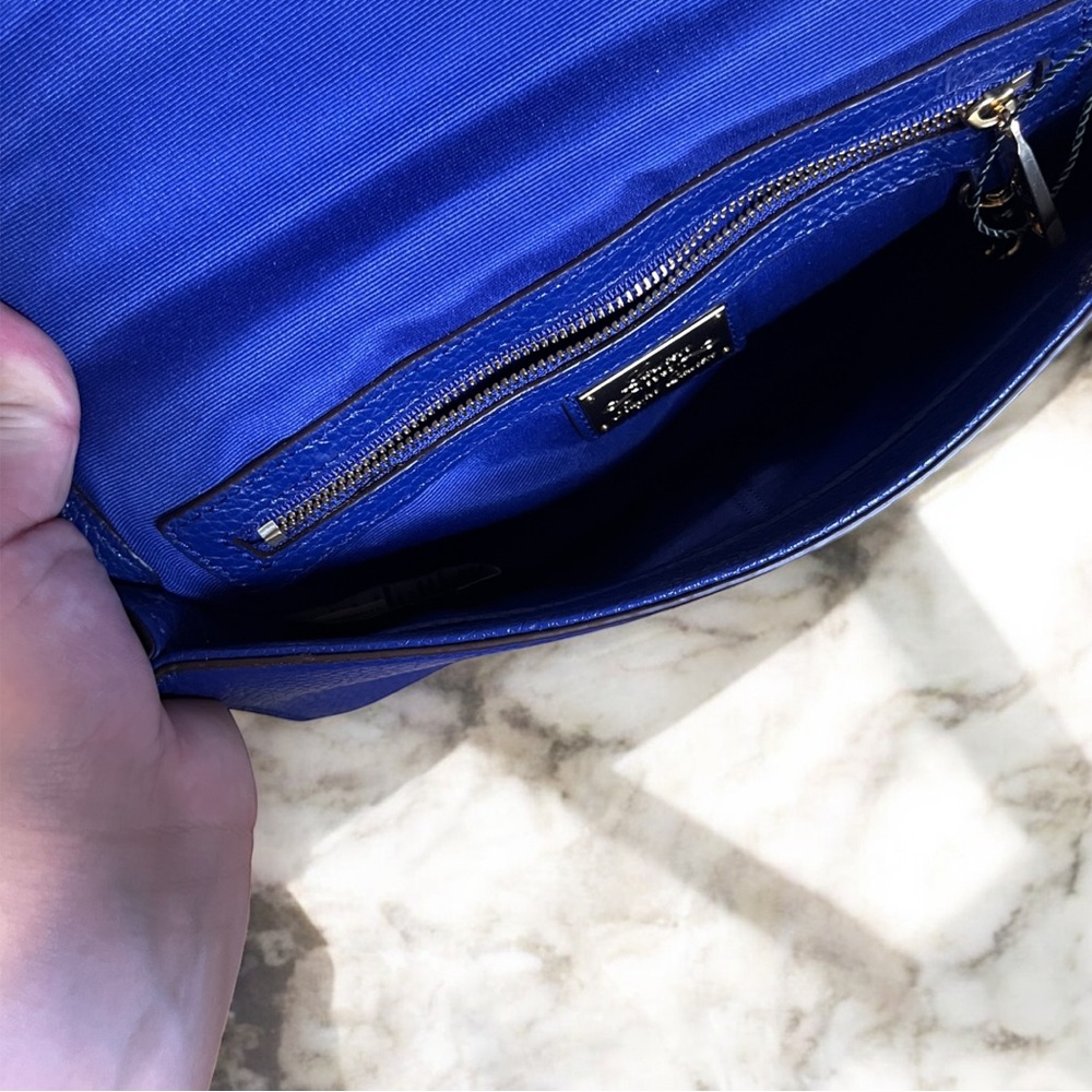 Ralph Lauren Leather Blue Clutch - Picture 8 of 10